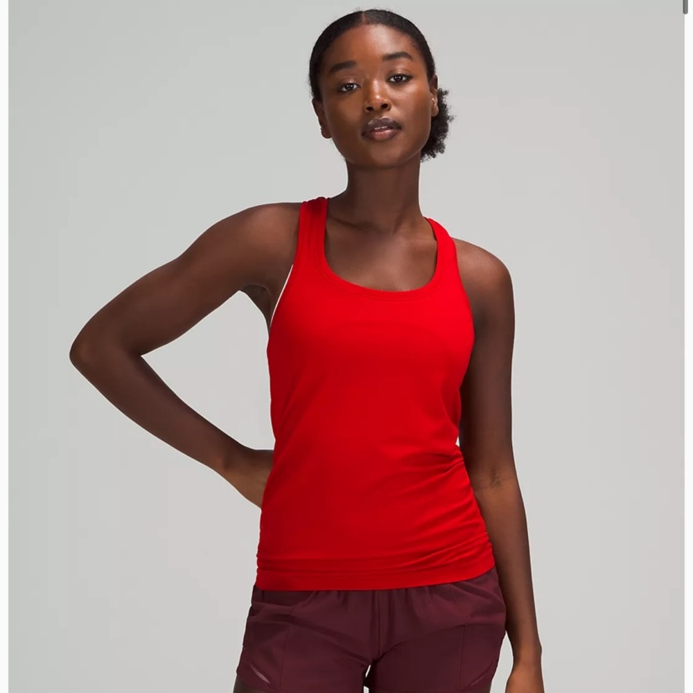 Lululemon Swiftly Tech Racerback Tank Top in Dark Red